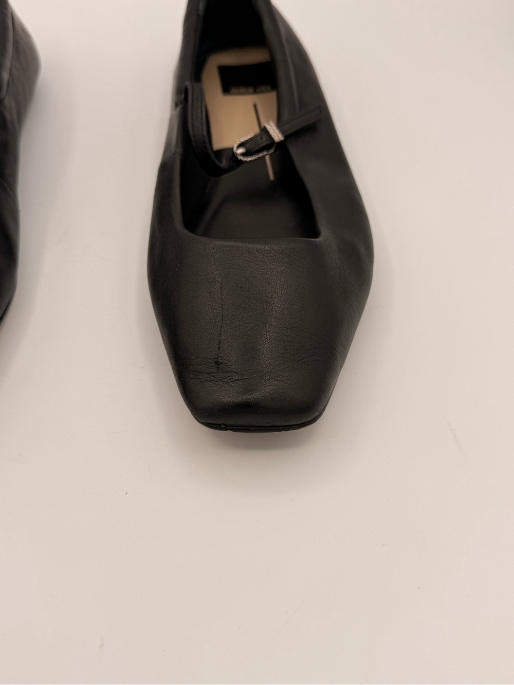 Dolce Vita Reyes Wide Ballet Flats in Black Leather | MODERATELY USED - Picture 8 of 13